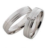 Linden Trauringe / Eheringe Spreitenbach mit Diamant 0.0135 ct. - 865/866